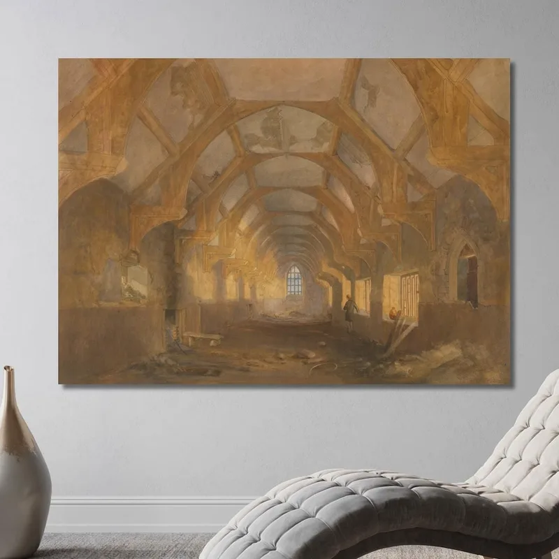 Interno Di Un Dormitorio Dei Frati Neri Di Ipswich Alla Fine Del Periodo Di Occupazione Dalla Scuola Di Ipswich John Sell Cotman
