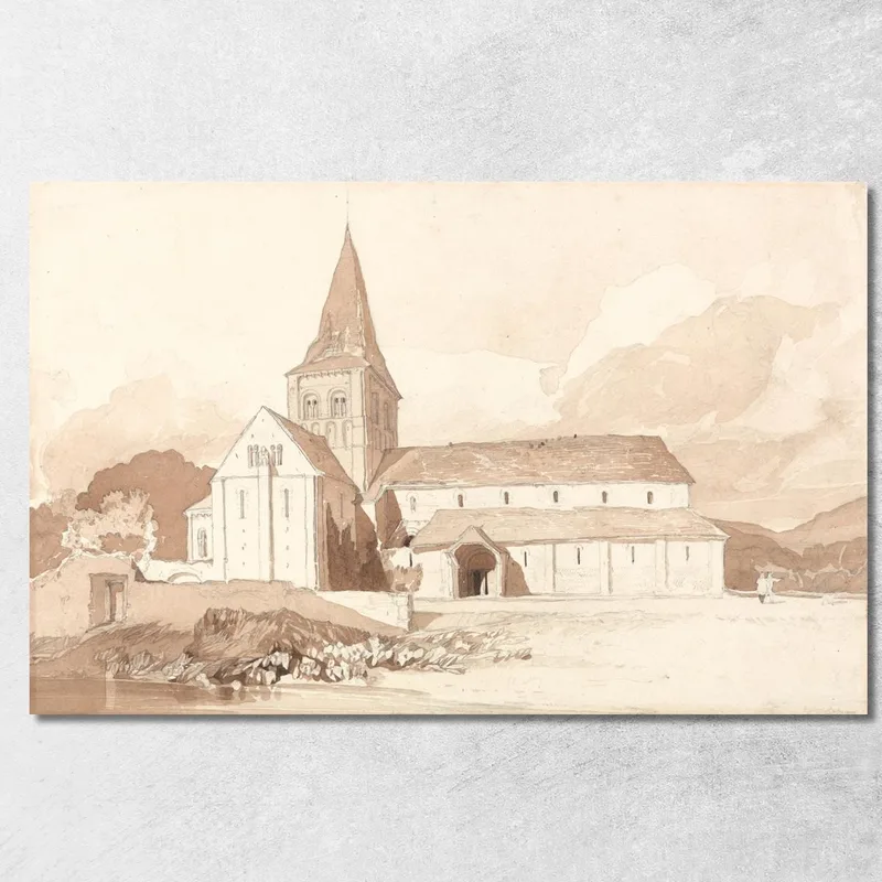 Notre Dame Sur L'Eau A Domfront, Normandia John Sell Cotman quadro stampa su tela