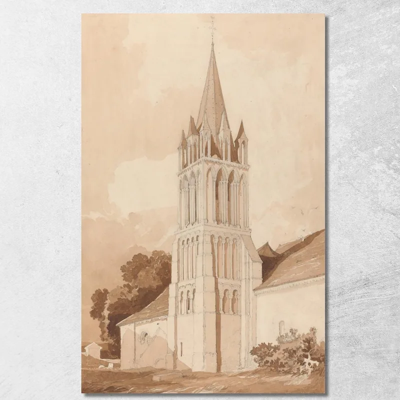 Vista Sud-Est Della Chiesa Di Ifs Vicino A Caen, Normandia John Sell Cotman quadro stampa su tela