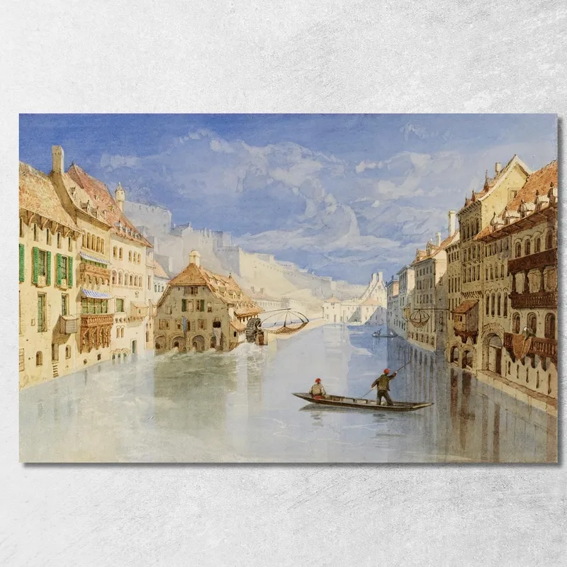 La Cittadella Sopra Namur, Belgio, Dal Fiume Sambre John Sell Cotman quadro stampa su tela