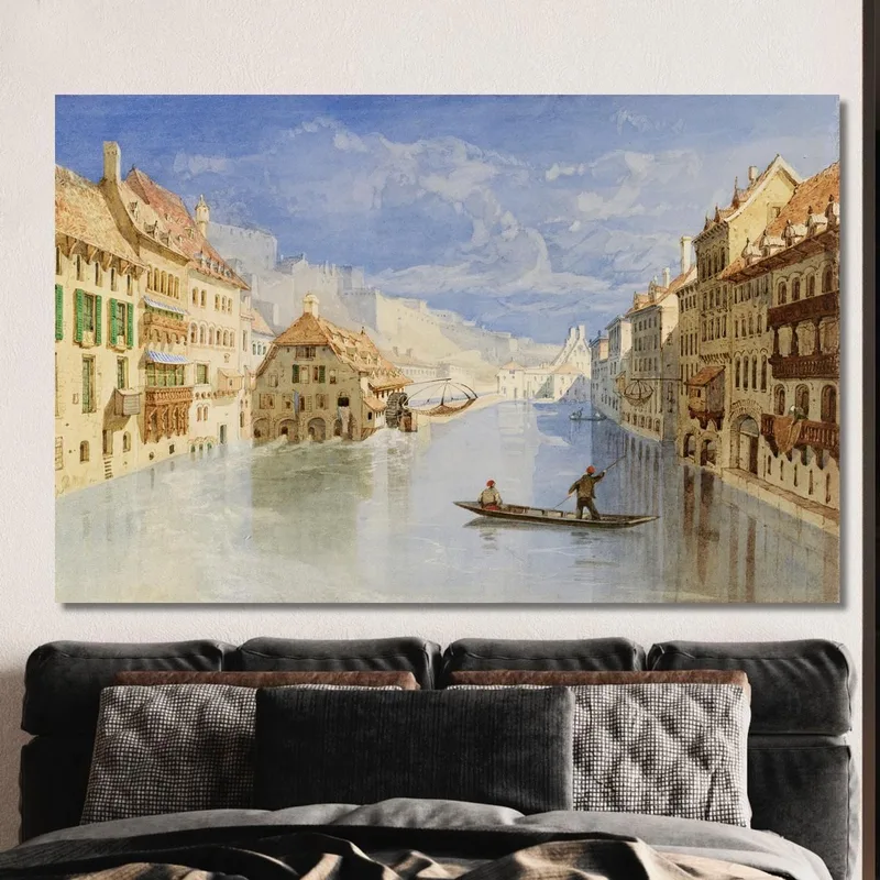 The Citadel Above Namur Belgium From The River Sambre John Sell Cotman