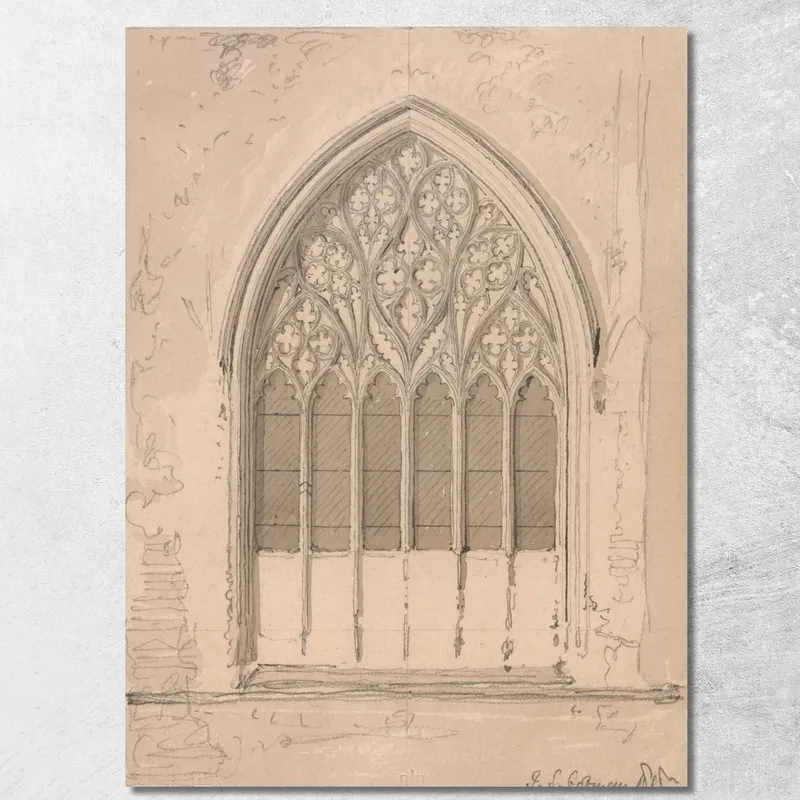 Finestra Ovest Della Chiesa Di Snettisham, Norfolk John Sell Cotman quadro stampa su tela