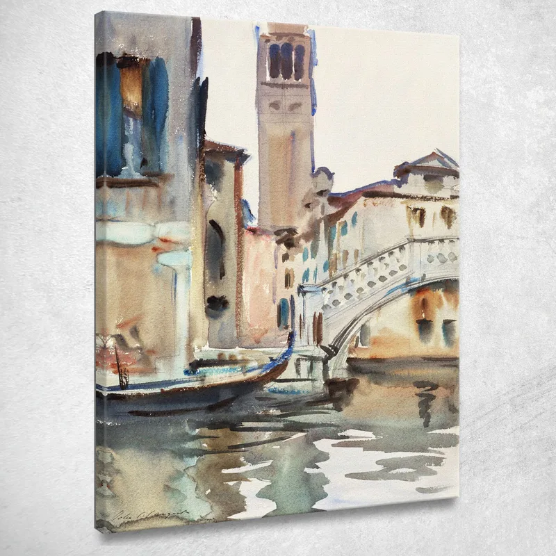 Eine Brücke Und Ein Campanile In Venedig John Singer Sargent drucken auf leinwand