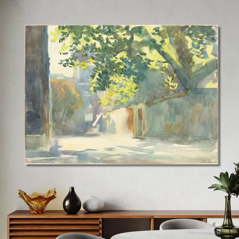 Sonnenbeschienene Wand Unter Einem Baum John Singer Sargent