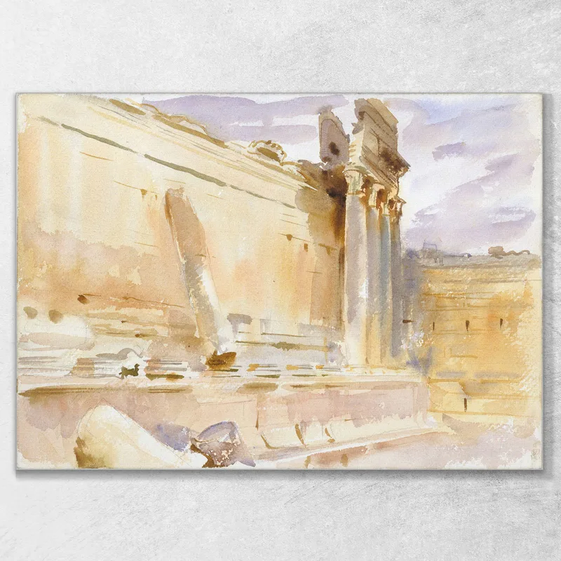 Temple Of Bacchus Baalbek John Singer Sargent
