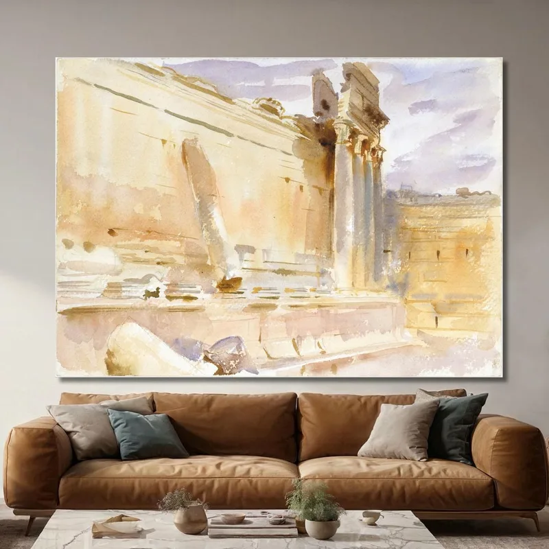 Temple Of Bacchus Baalbek John Singer Sargent