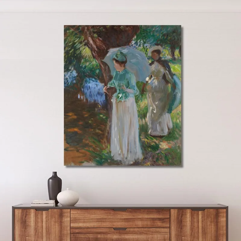 Two Girls With Parasols John Singer Sargent