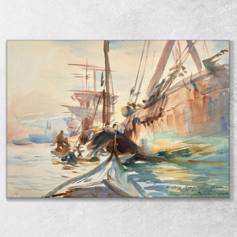 Boote Entladen John Singer Sargent