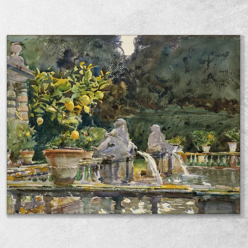 Villa Di Marlia Lucca A Fountain John Singer Sargent