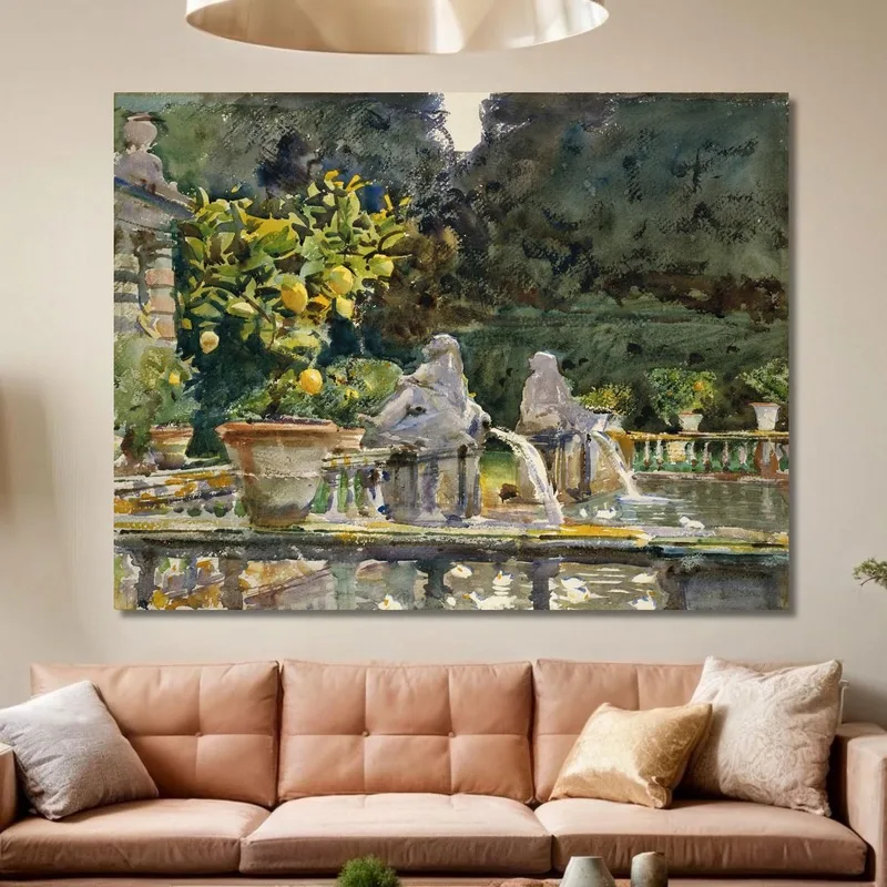 Villa Di Marlia Lucca A Fountain John Singer Sargent