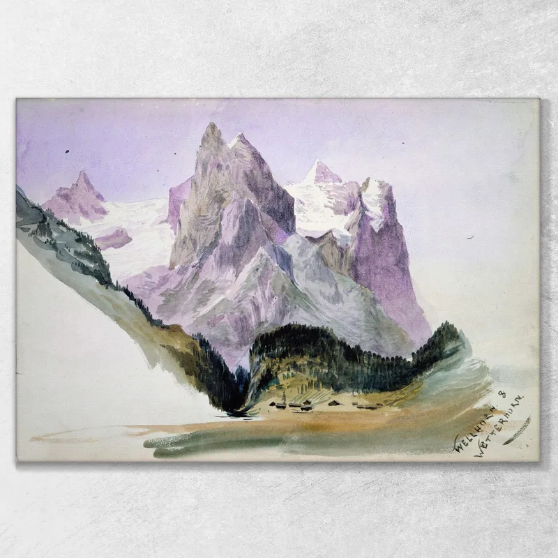 Wellhorn Und Wetterhorn Von Brünig Umseitig John Singer Sargent
