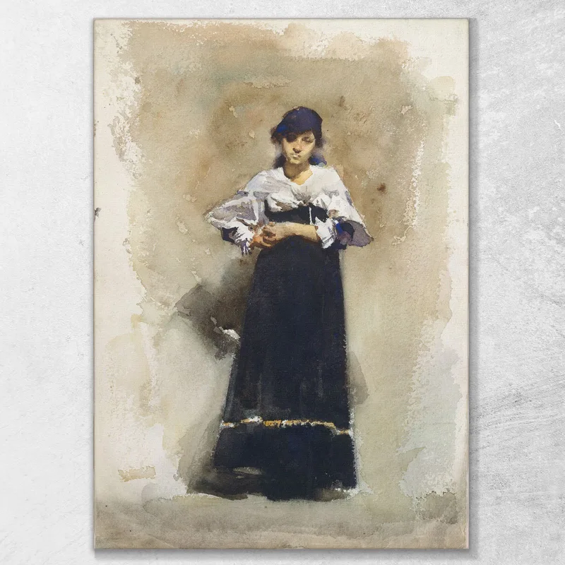 Giovane Donna Con Gonna Nera John Singer Sargent