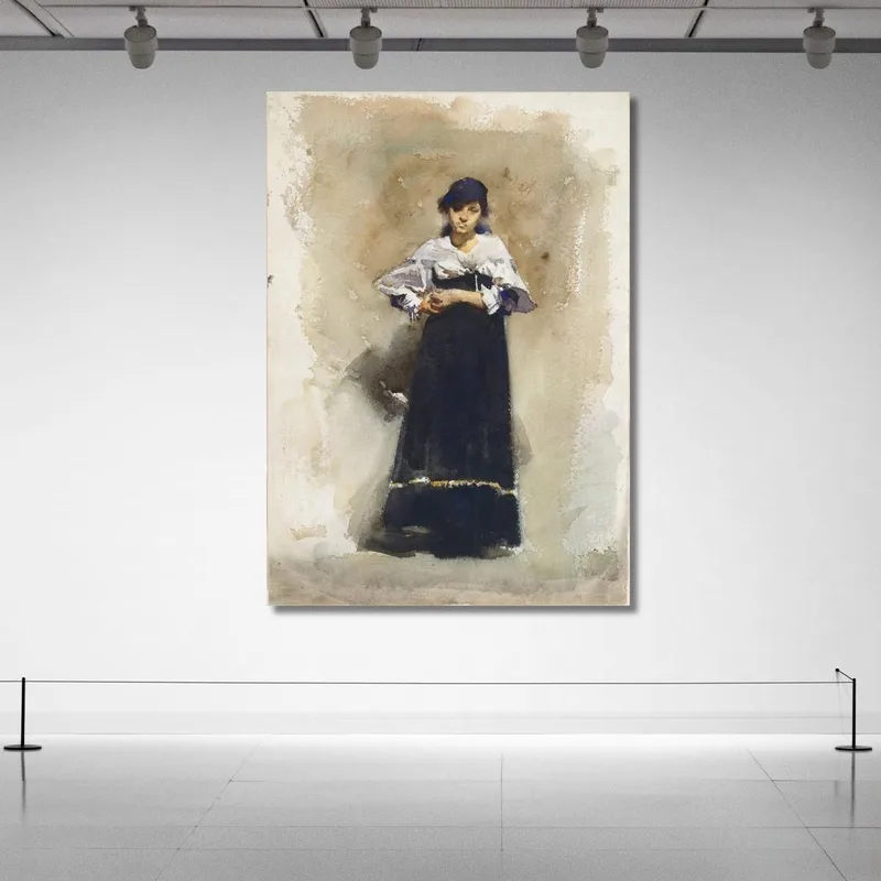 Giovane Donna Con Gonna Nera John Singer Sargent