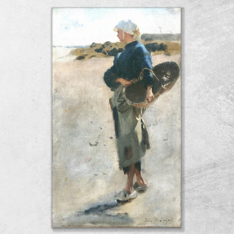 Ragazza Bretone Con Un Cestino John Singer Sargent