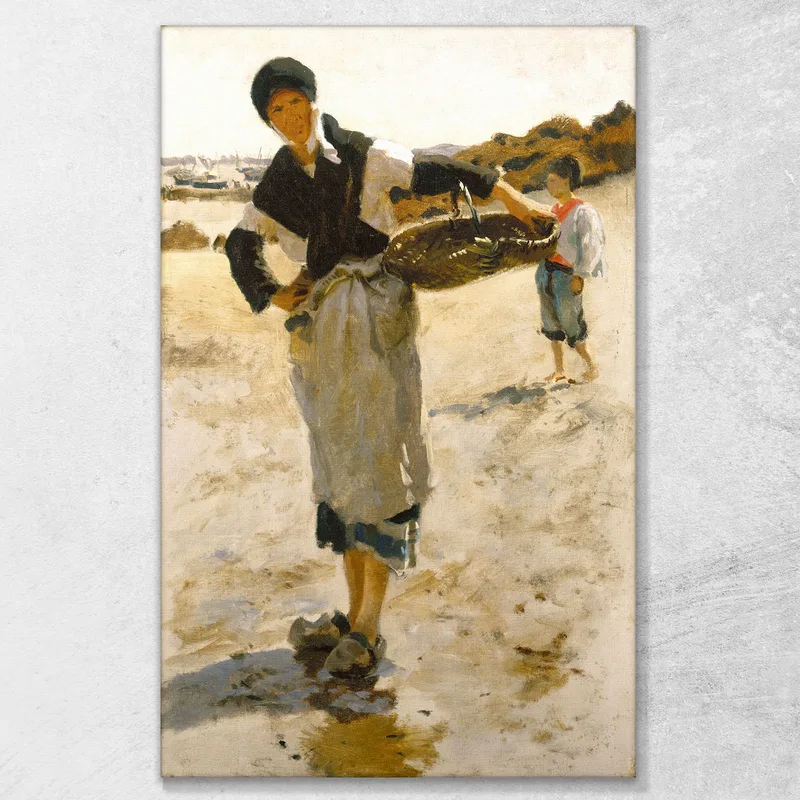 Breton Woman With A Basket 2 John Singer Sargent