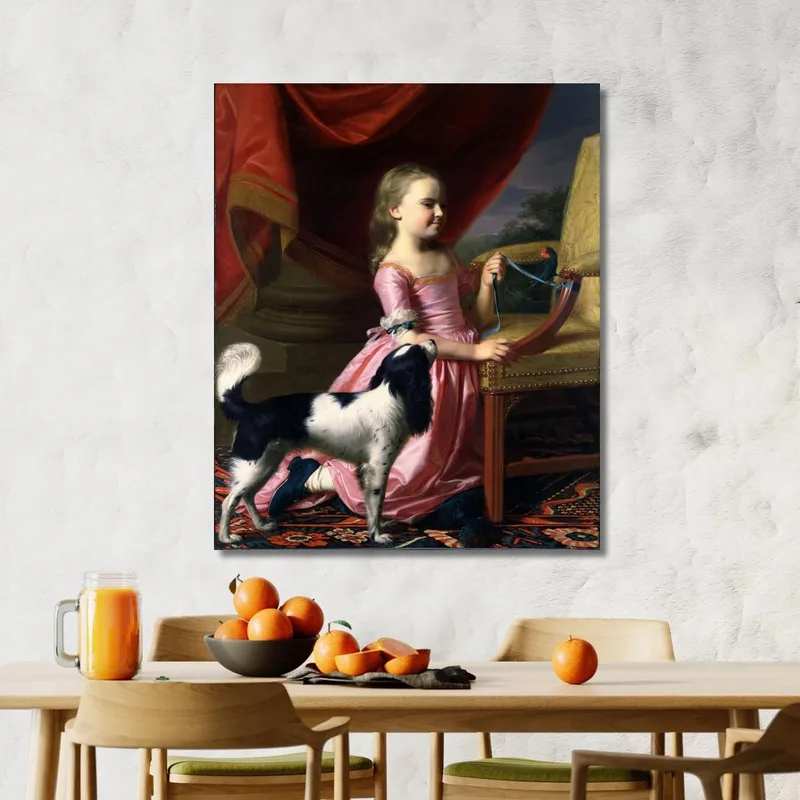 Junge Dame Mit Vogel Und Hund John Singleton Copley