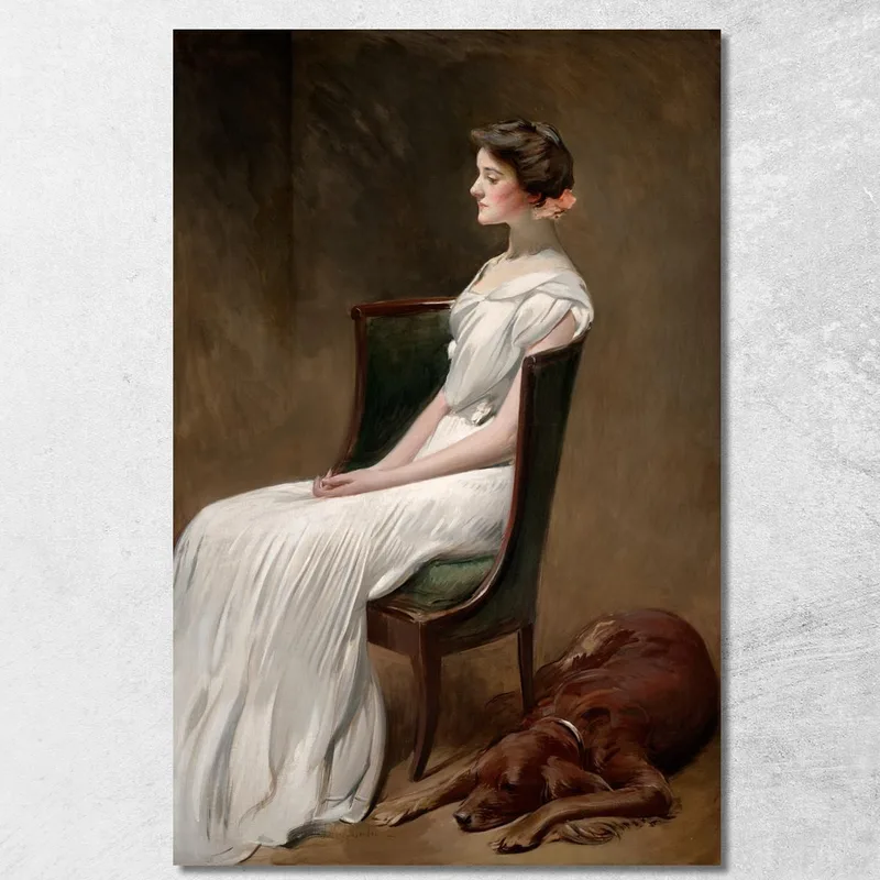 Miss Dorothy Quincy Roosevelt John White Alexander quadro stampa su tela