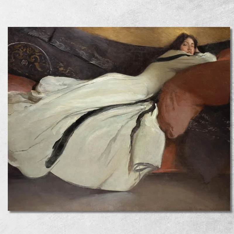 Riposo John White Alexander quadro stampa su tela