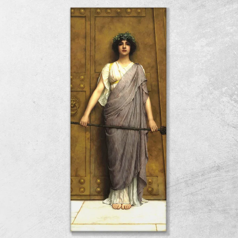 A La Puerta Del Templo John William Godward
