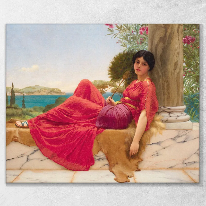 Apoyado Contra Una Columna John William Godward