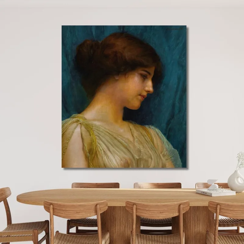 Studie Eines Mädchenkopfes John William Godward