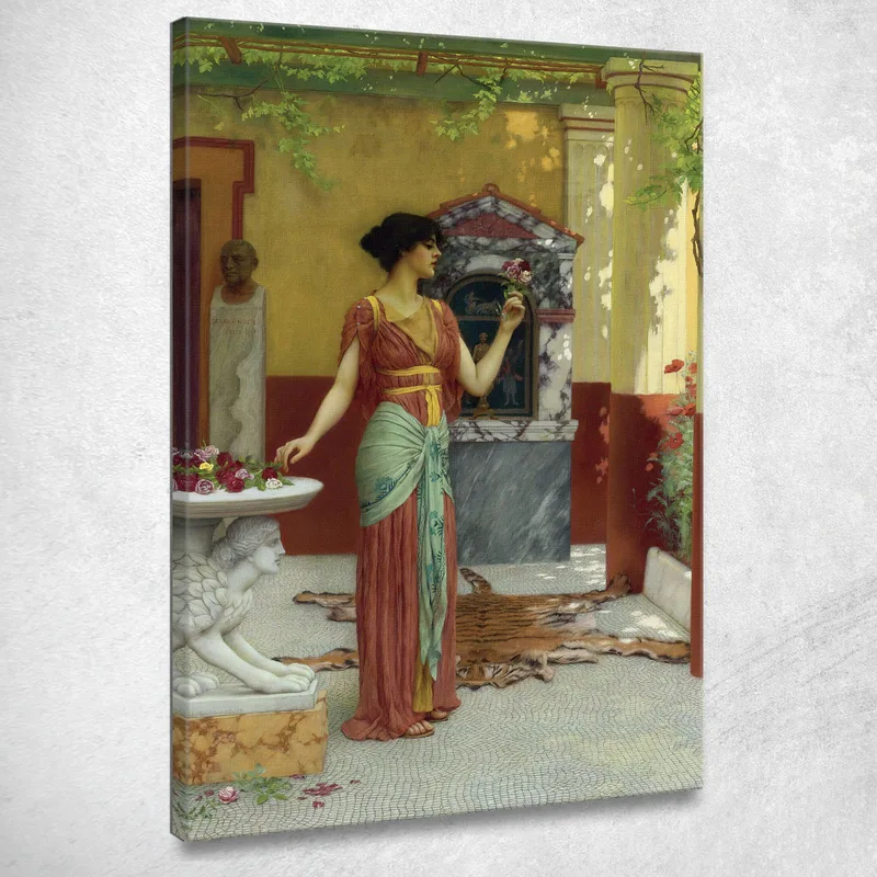 Il Mazzo 1899 John William Godward quadro stampa su tela