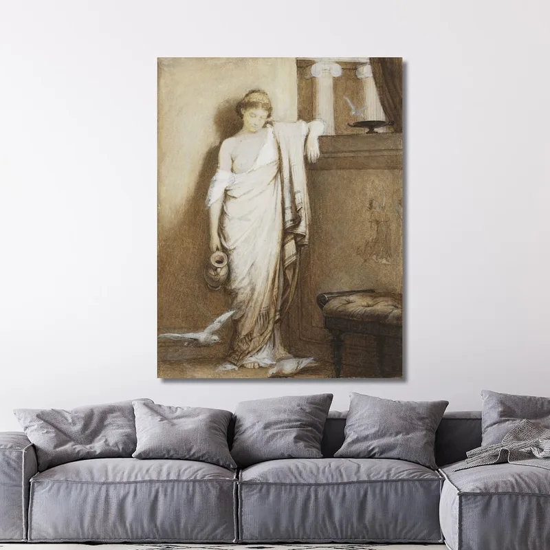 Eine Junge Römische Frau In Einem Klassischen Interieur John William Waterhouse