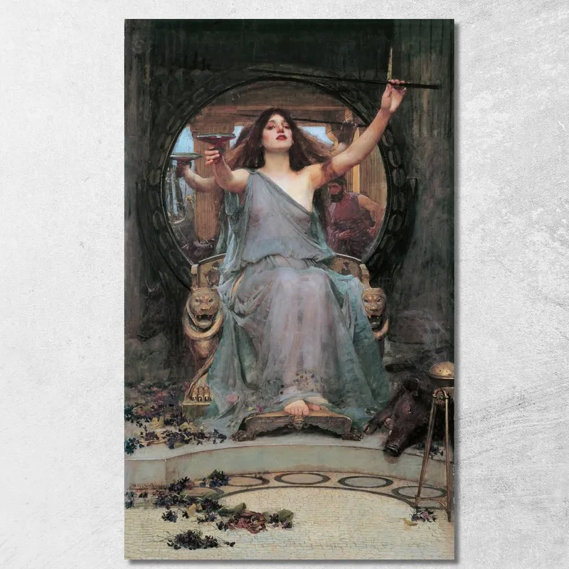Circe, Die Dem Odysseus Den Becher Reicht John William Waterhouse drucken auf leinwand