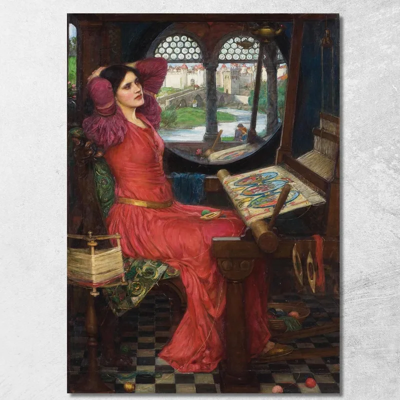 Ich Bin Halbkrank Vor Schatten, Sagte Die Dame Von Shalott John William Waterhouse drucken auf leinwand