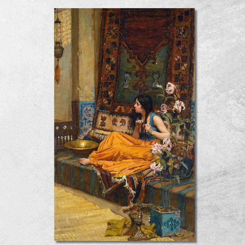 Im Harem Eine Odaliske John William Waterhouse drucken auf leinwand