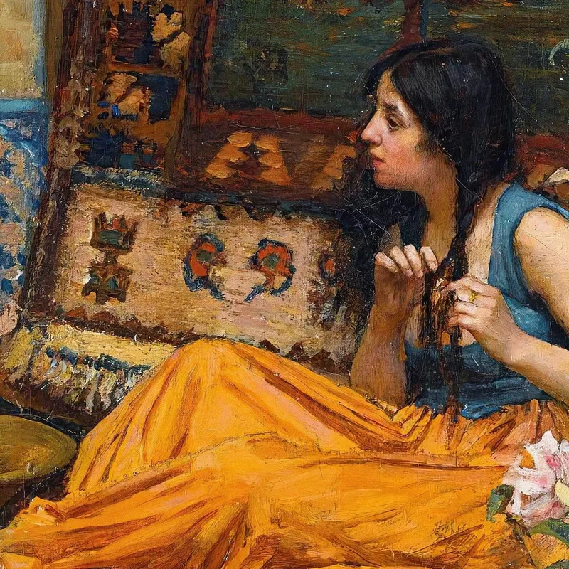 Im Harem Eine Odaliske John William Waterhouse