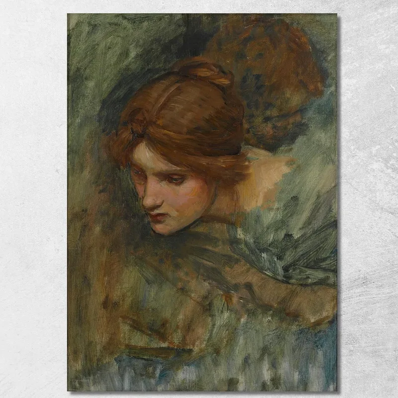 Étude Pour La Tête De Vénus Dans 'Le Réveil D'Adonis' John William Waterhouse tableau impression sur toile