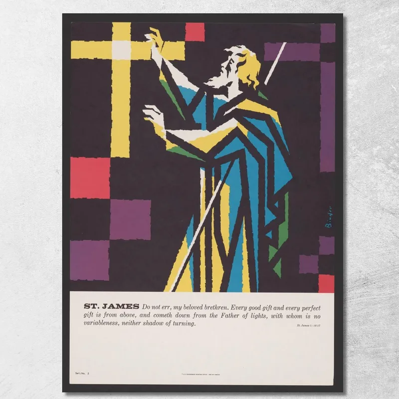 San Giacomo Joseph Binder quadro stampa su tela