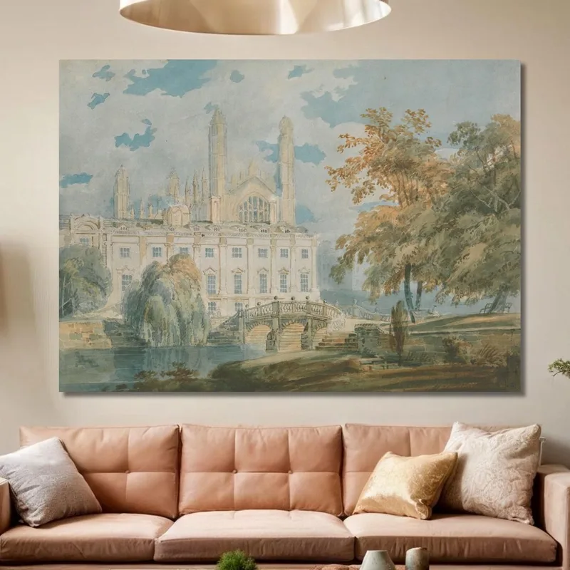 Clare Hall Y King'S College Chapel Cambridge Desde Las Orillas Del Río Cam Joseph Mallord William Turner