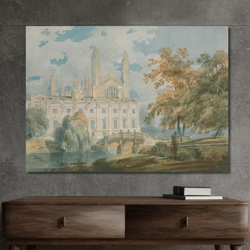 Clare Hall Y King'S College Chapel Cambridge Desde Las Orillas Del Río Cam Joseph Mallord William Turner