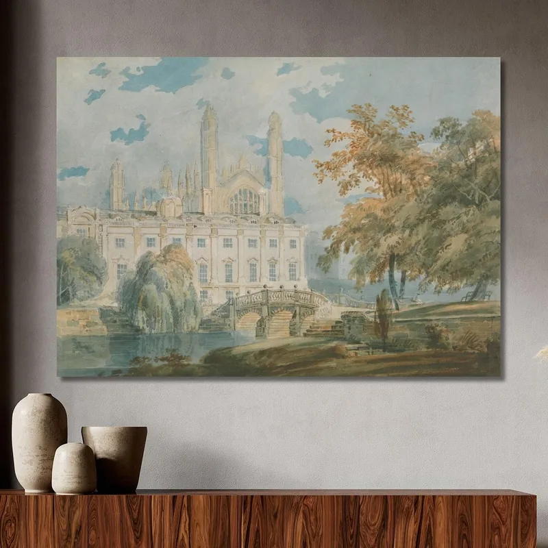 Clare Hall Y King'S College Chapel Cambridge Desde Las Orillas Del Río Cam Joseph Mallord William Turner