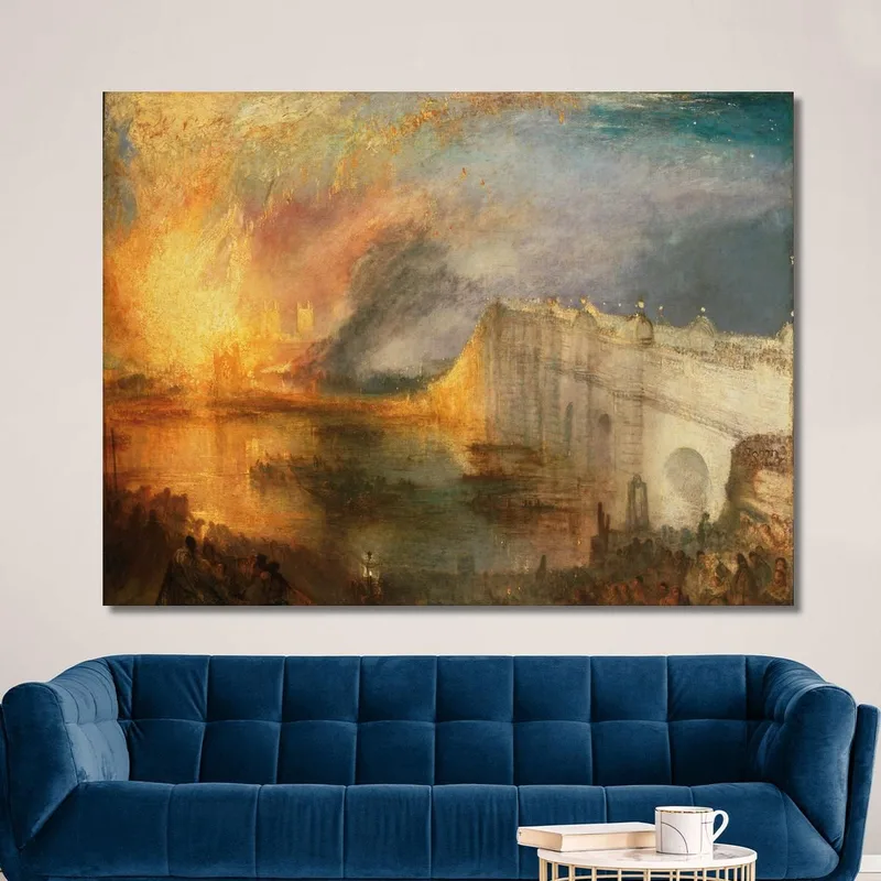 La Quema De Las Cámaras De Los Lores Y De Los Comunes El 16 De Octubre De 1834 Joseph Mallord William Turner