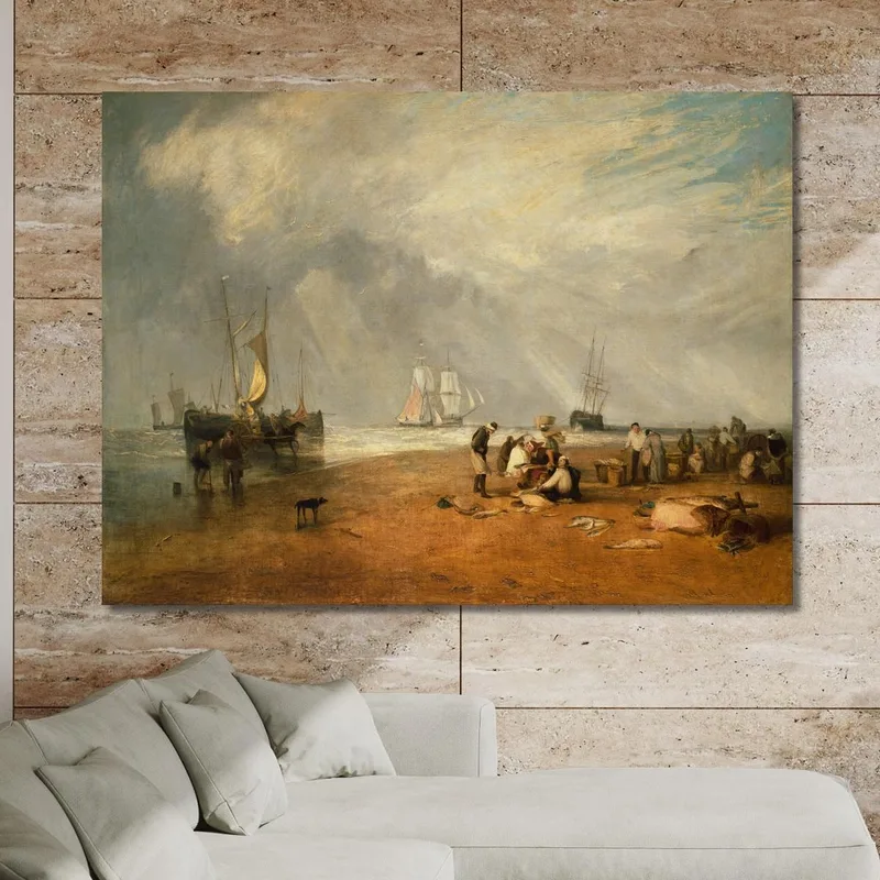 El Mercado De Pescado De Hastings Beach Joseph Mallord William Turner