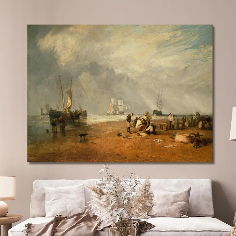 El Mercado De Pescado De Hastings Beach Joseph Mallord William Turner