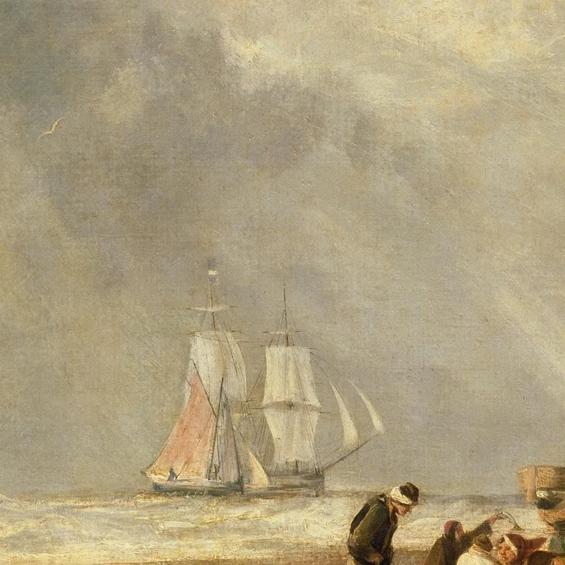 El Mercado De Pescado De Hastings Beach Joseph Mallord William Turner