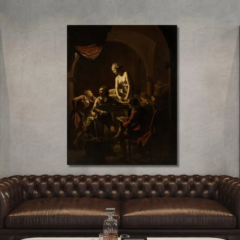 Accademia Alla Luce Della Lampada Joseph Wright of Derby