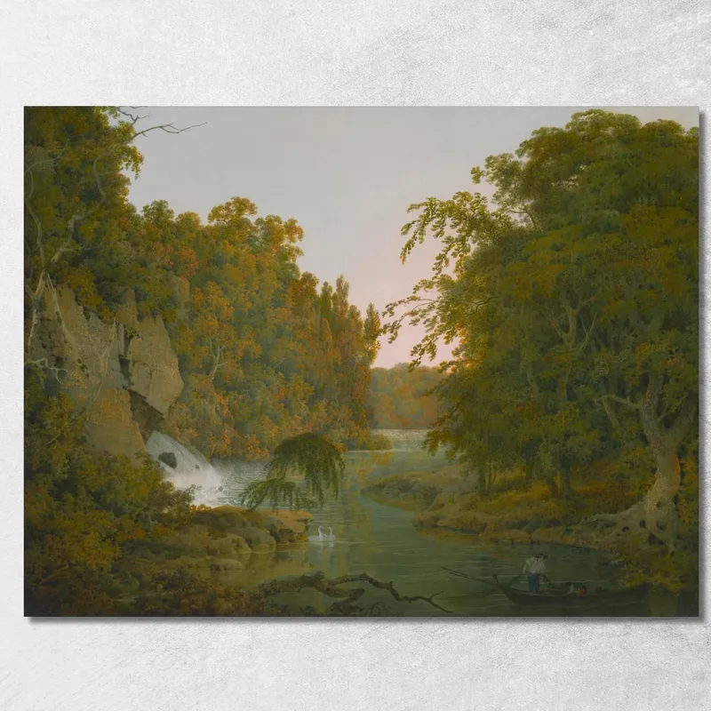 Dovedale Joseph Wright of Derby quadro stampa su tela