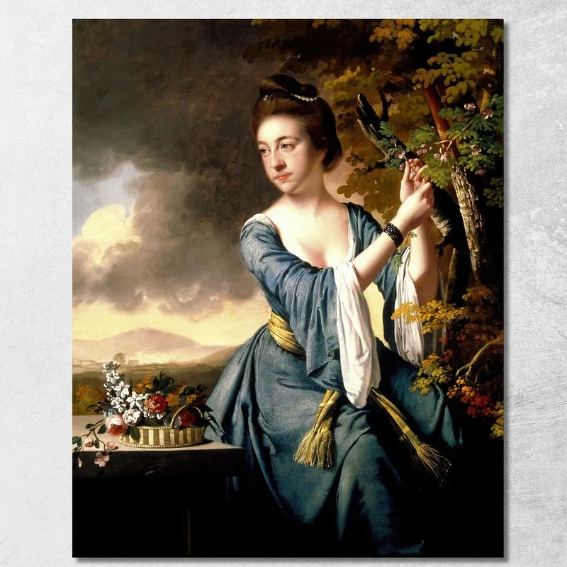 Elizabeth, Signora John Bostock Joseph Wright of Derby quadro stampa su tela
