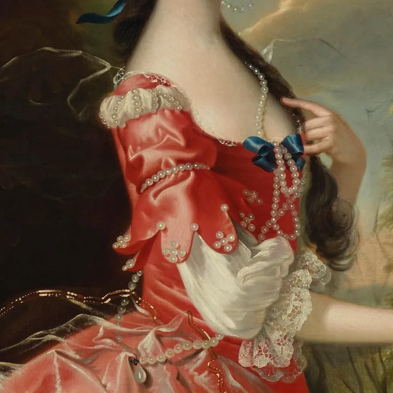 Portrait Of Miss Ann Carver Before A Landscape Joseph Wright of Derby