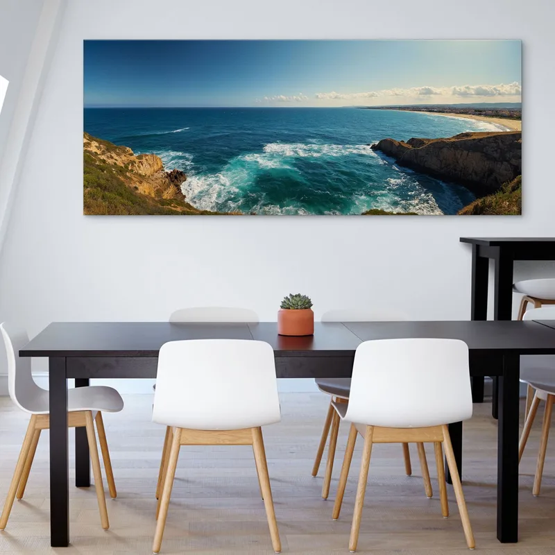Peinture Paysage Marin Plage Sauvage Aux Eaux Claires