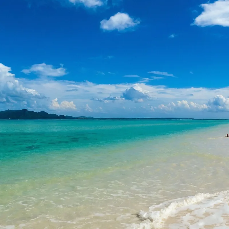 Tableau De Paysage Marin Plage Déserte Avec Mer Turquoise Et Ciel Bleu