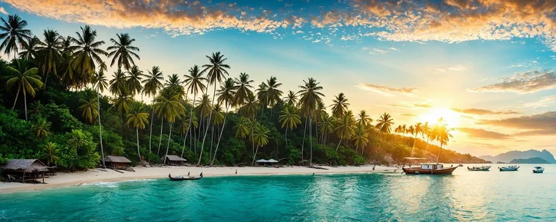 Pintar Paisaje Marino Palmeras Y Aguas Cristalinas En Un Paraíso Tropical