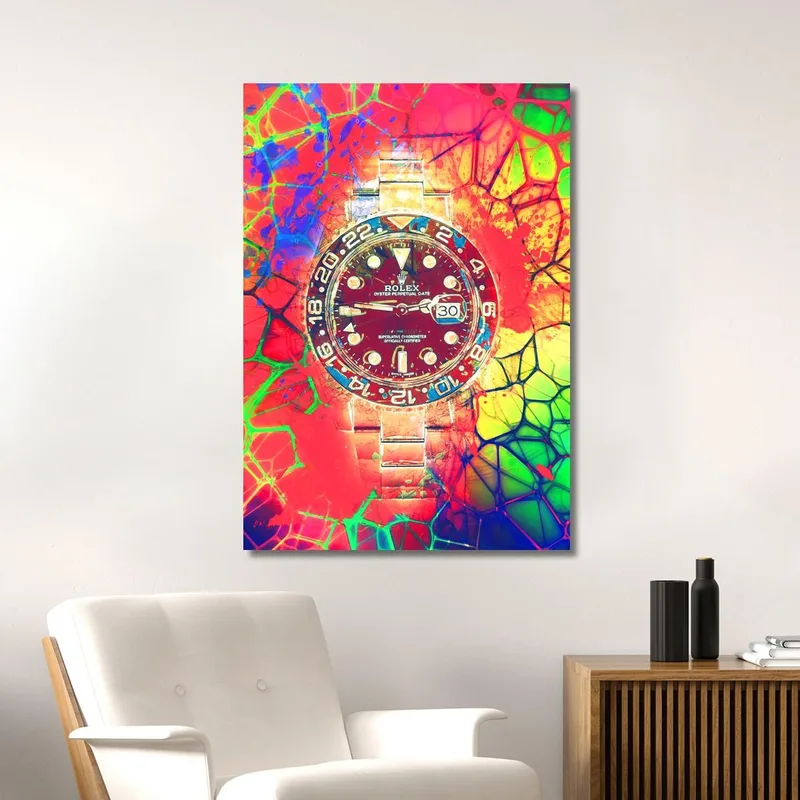 Quadro Moderno Orologio Rolex Rainbow Time Gmt Master Ii