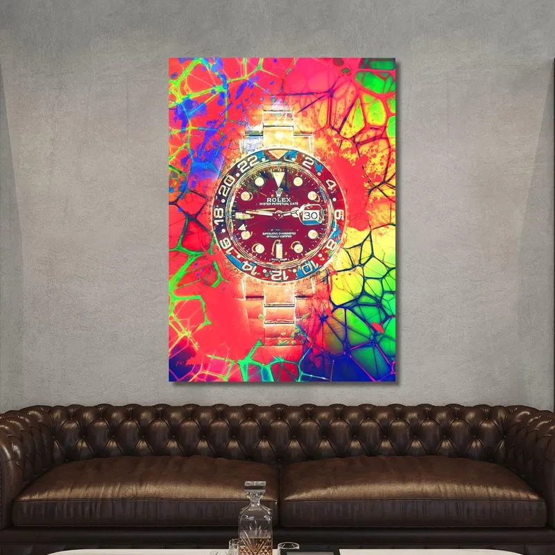 Quadro Moderno Orologio Rolex Rainbow Time Gmt Master Ii
