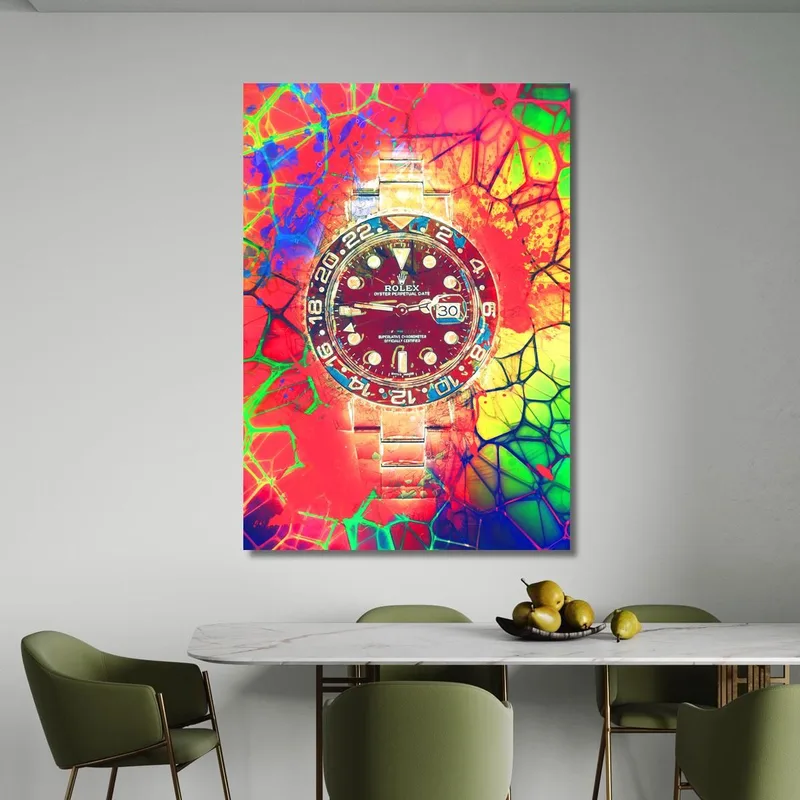 Quadro Moderno Orologio Rolex Rainbow Time Gmt Master Ii